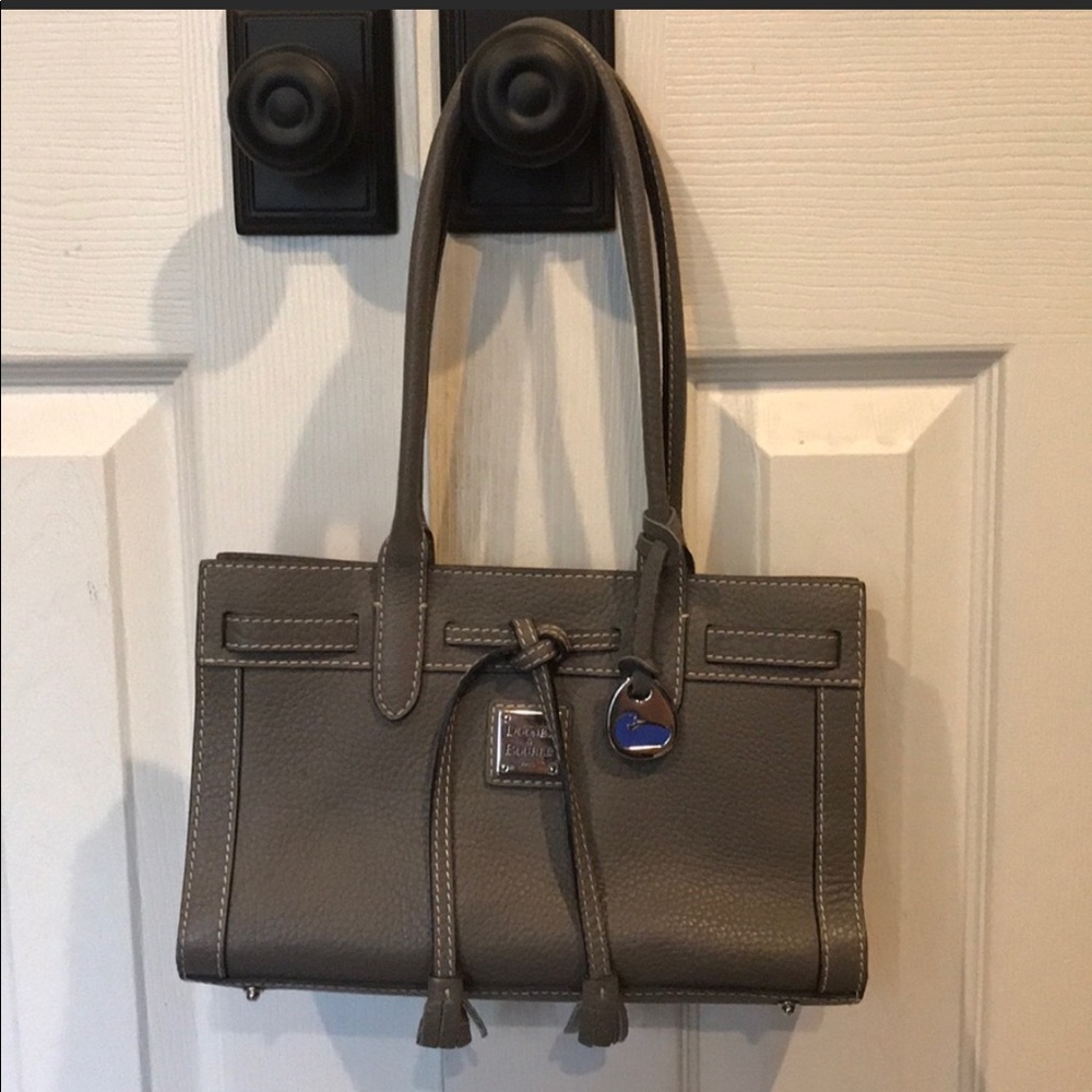 Dooney & Bourke Gray (Grey) Leather Shoulder Bag